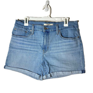 Levi's Jeans Shorts Chic Cuffed Light Wash Mid Length 4 in Inseam Women Size 31